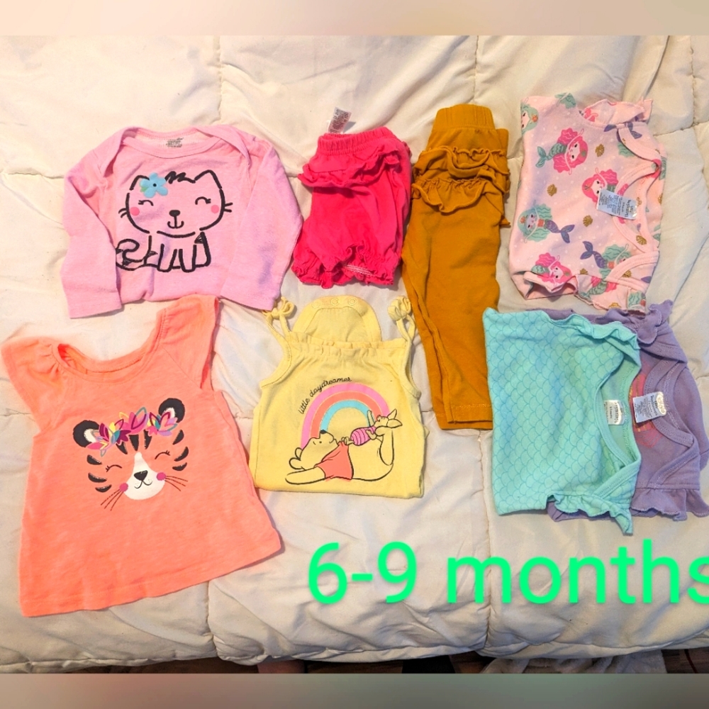 6-9 months baby girls clothing bundle
